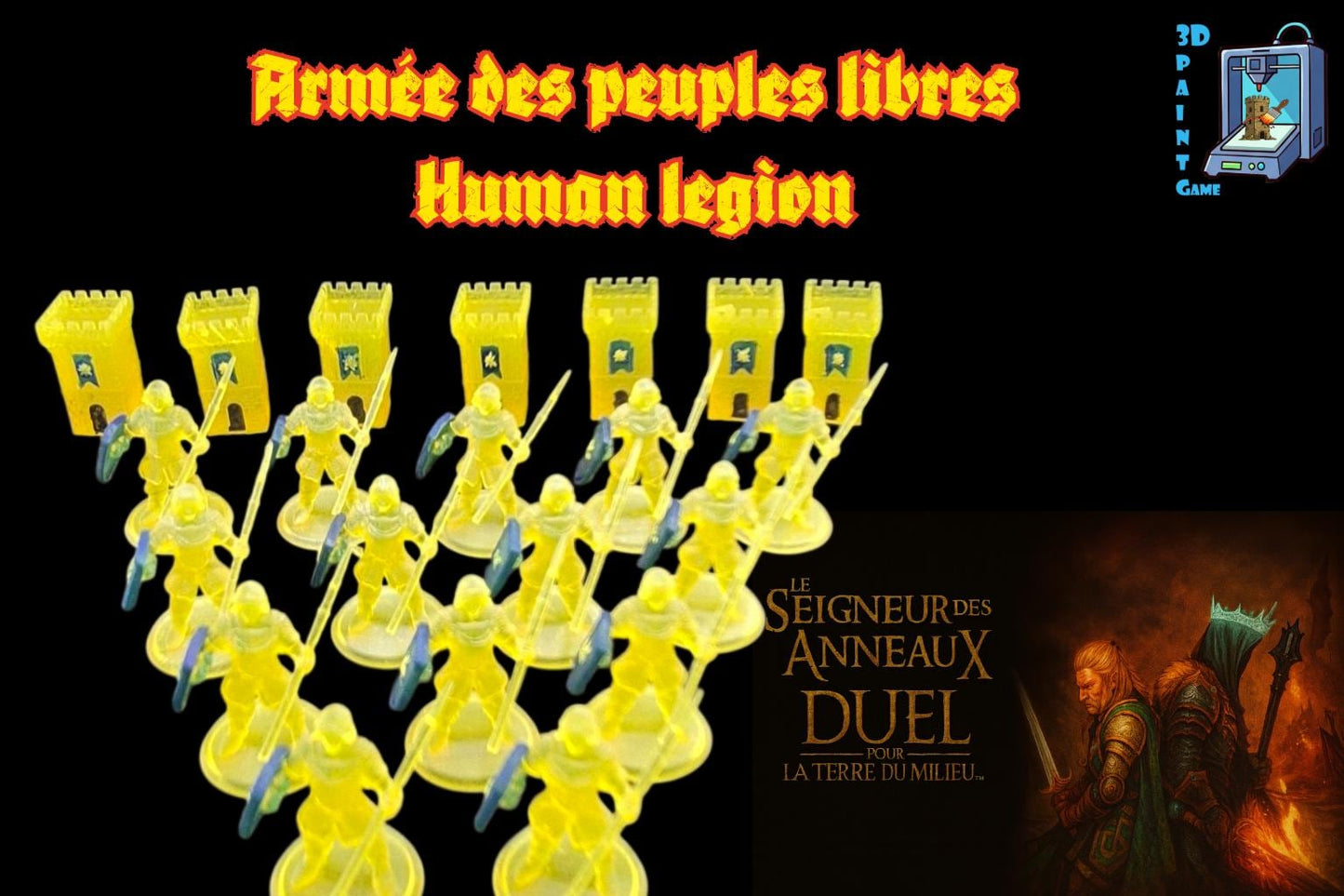 Upgrade Le Seigneur des Anneaux : Le Duel – Figurines résine 3D peintes à la main / Lord of the Rings Duel 3D Miniatures Hand - painted Resin - 3Dpaint Game