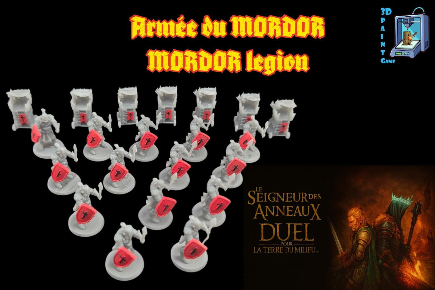 Upgrade Le Seigneur des Anneaux : Le Duel – Figurines résine 3D peintes à la main / Lord of the Rings Duel 3D Miniatures Hand - painted Resin - 3Dpaint Game